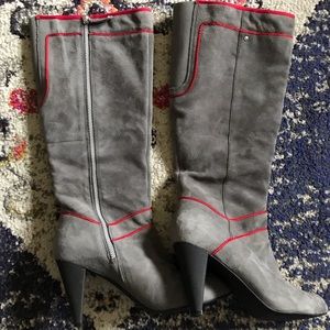 Rockport below knee grey suede boots